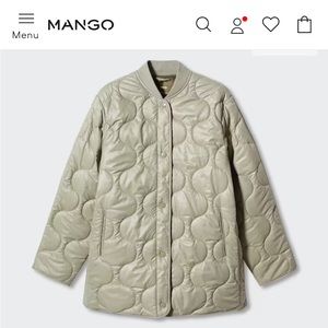 Mango light quilted jacket, small